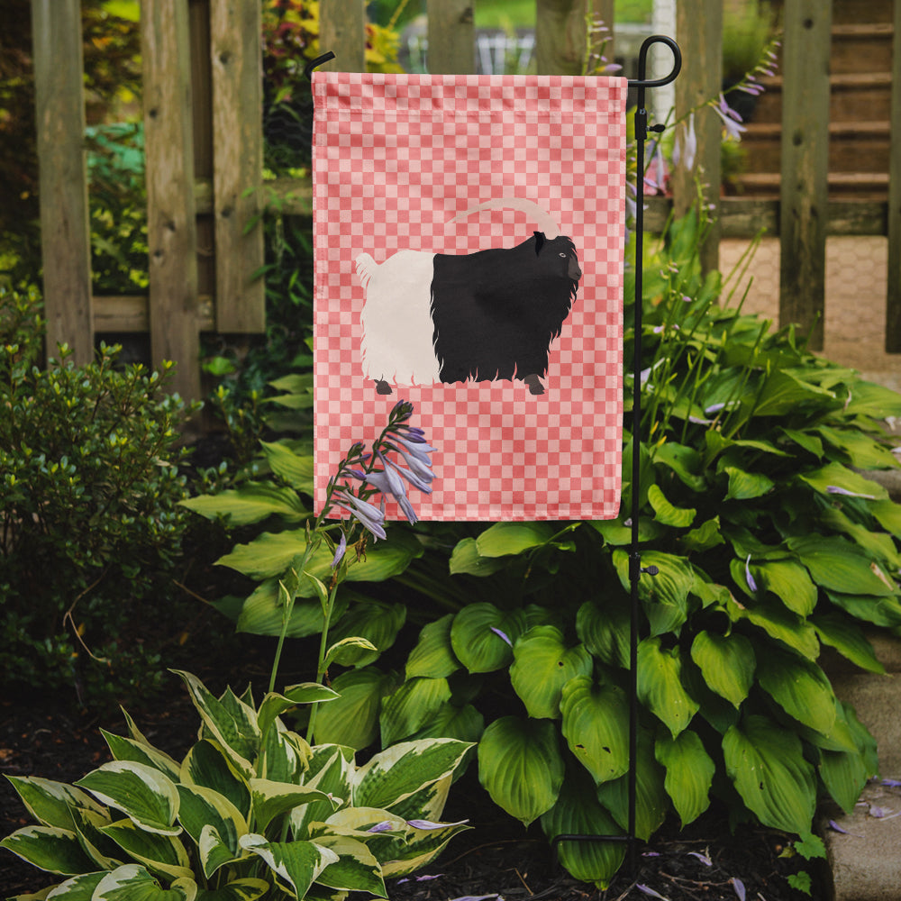 Welsh Black-Necked Goat Pink Check Garden Flag Mailbox Decorative Yard Banner Outside Patio Artwork for Flower Beds, Garden Size, Multicolor