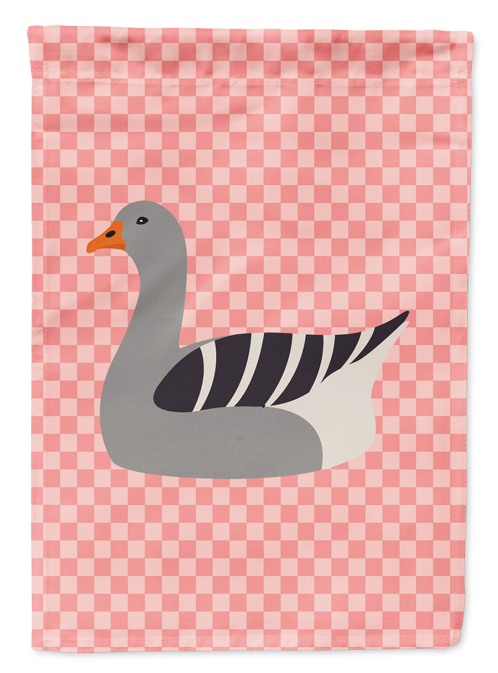 Pilgrim Goose Pink Check Garden Flag Mailbox Decorative Yard Banner Outside Patio Artwork for Flower Beds, Garden Size, Multicolor
