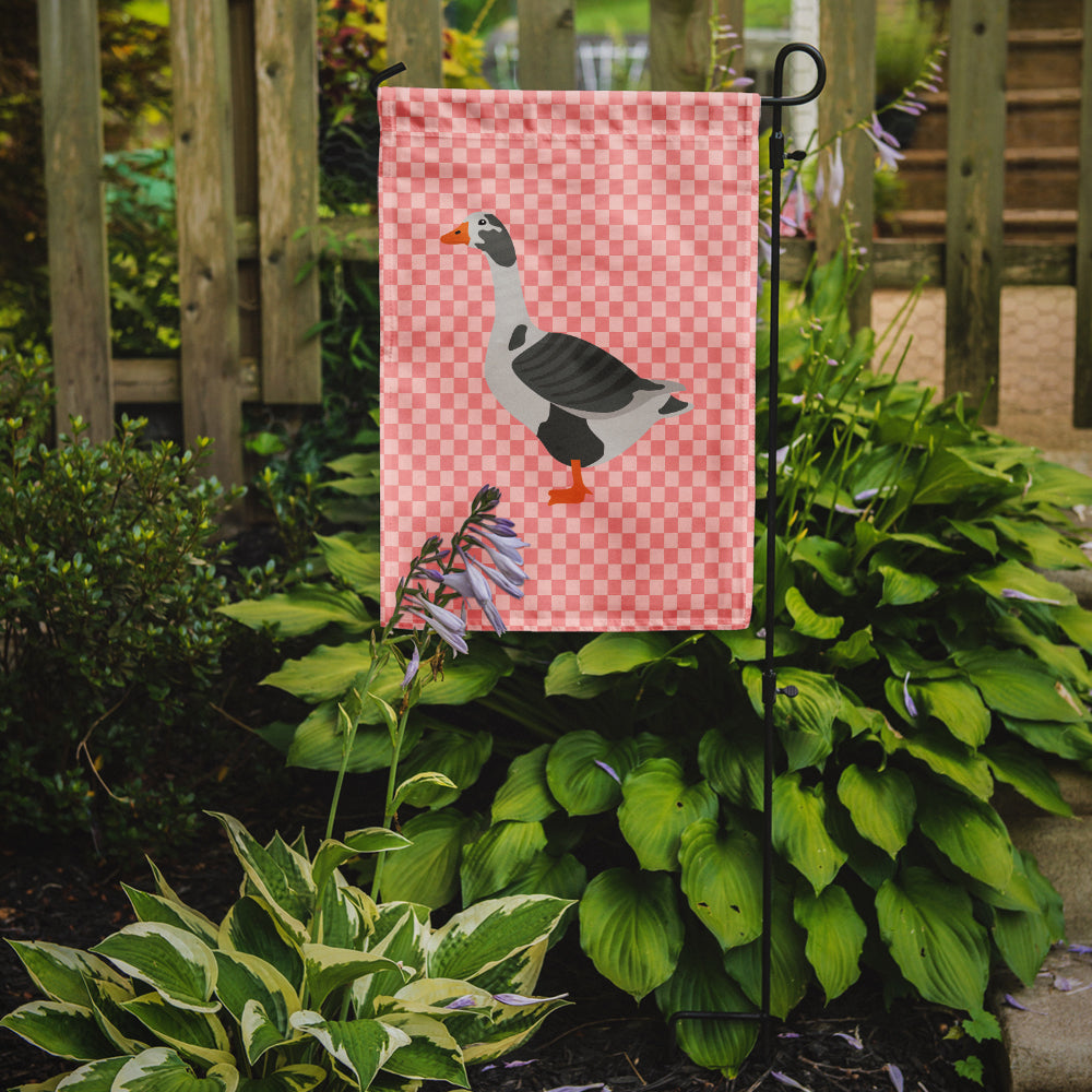 West of England Goose Pink Check Garden Flag Mailbox Decorative Yard Banner Outside Patio Artwork for Flower Beds, Garden Size, Multicolor