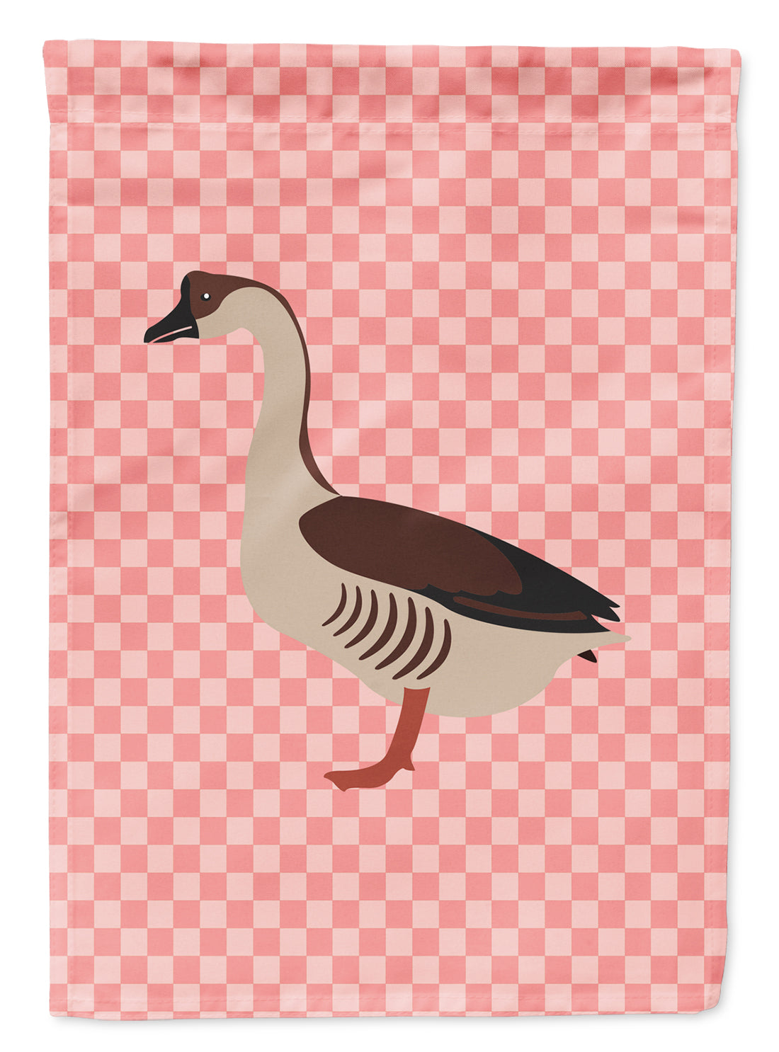 Chinese Goose Pink Check Garden Flag Mailbox Decorative Yard Banner Outside Patio Artwork for Flower Beds, Garden Size, Multicolor