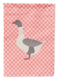 Buff Grey Back Goose Pink Check Garden Flag Mailbox Decorative Yard Banner Outside Patio Artwork for Flower Beds, Garden Size, Multicolor