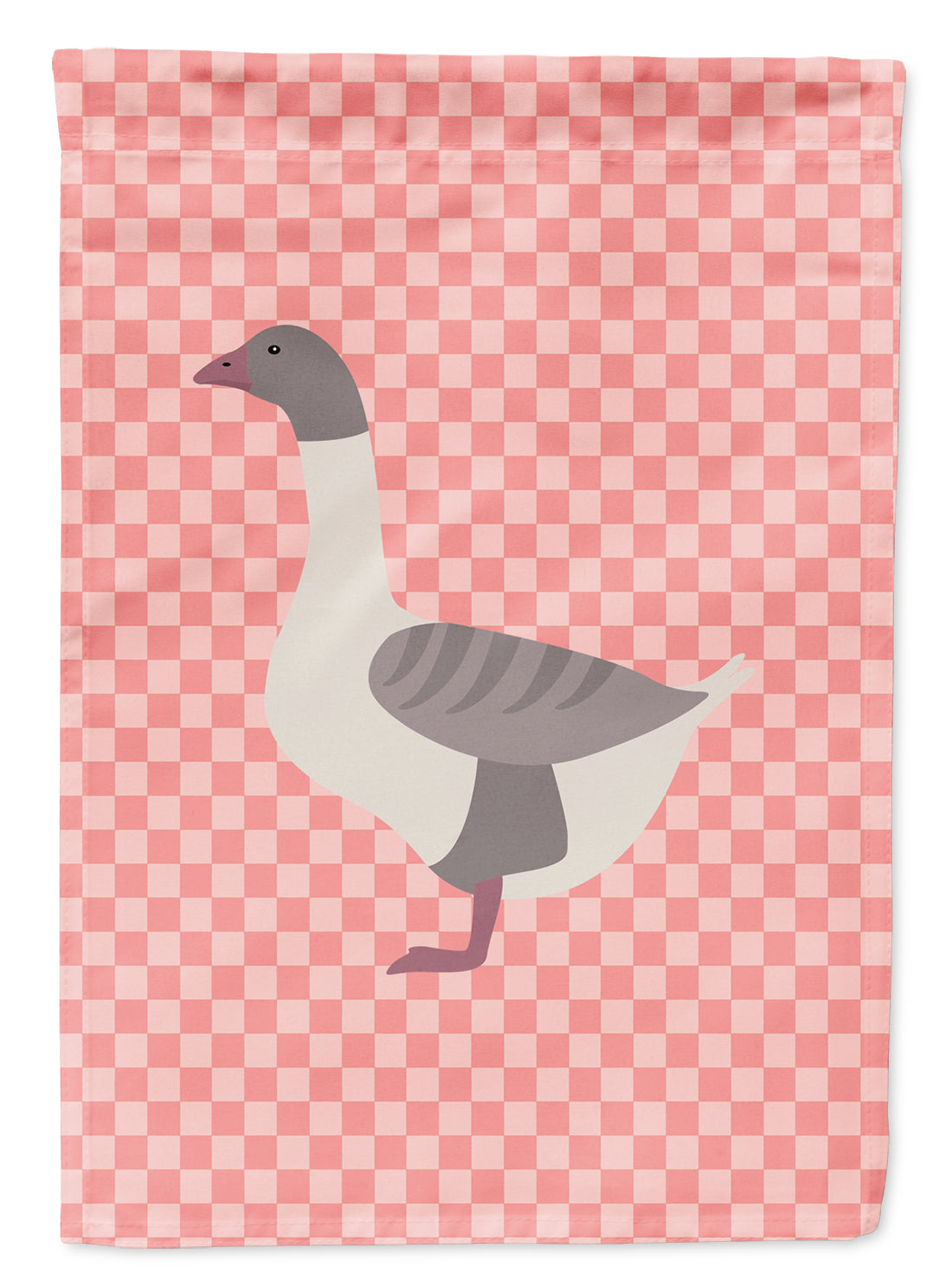 Buff Grey Back Goose Pink Check Garden Flag Mailbox Decorative Yard Banner Outside Patio Artwork for Flower Beds, Garden Size, Multicolor