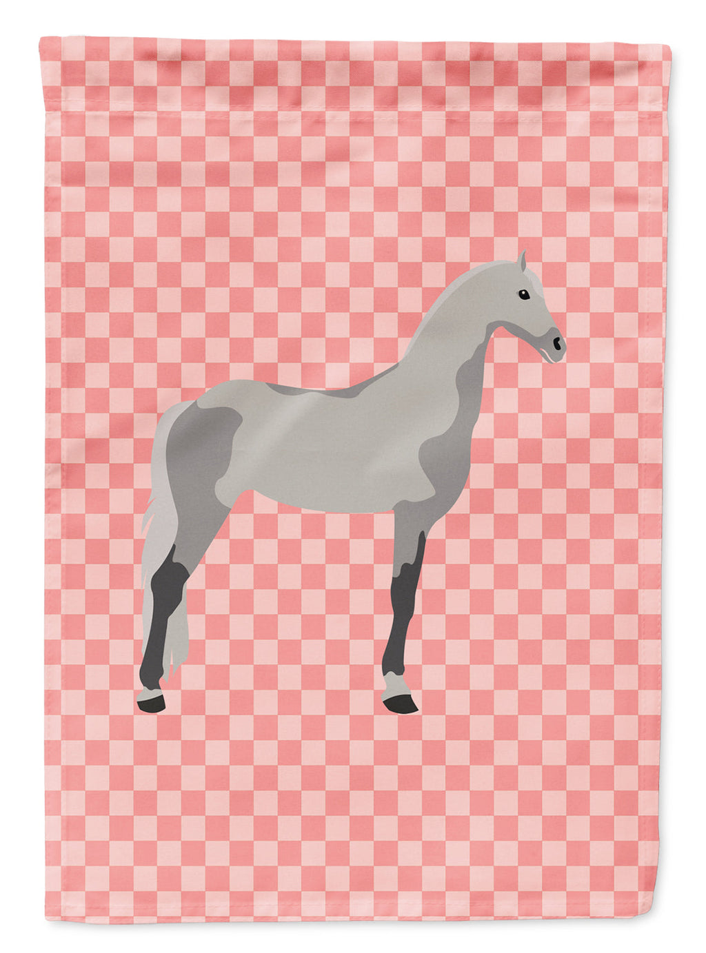 Orlov Trotter Horse Pink Check Garden Flag Mailbox Decorative Yard Banner Outside Patio Artwork for Flower Beds, Garden Size, Multicolor