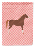 Hannoverian Horse Pink Check Garden Flag Mailbox Decorative Yard Banner Outside Patio Artwork for Flower Beds, Garden Size, Multicolor