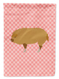 Hungarian Mangalica Pig Pink Check Garden Flag Mailbox Decorative Yard Banner Outside Patio Artwork for Flower Beds, Garden Size, Multicolor