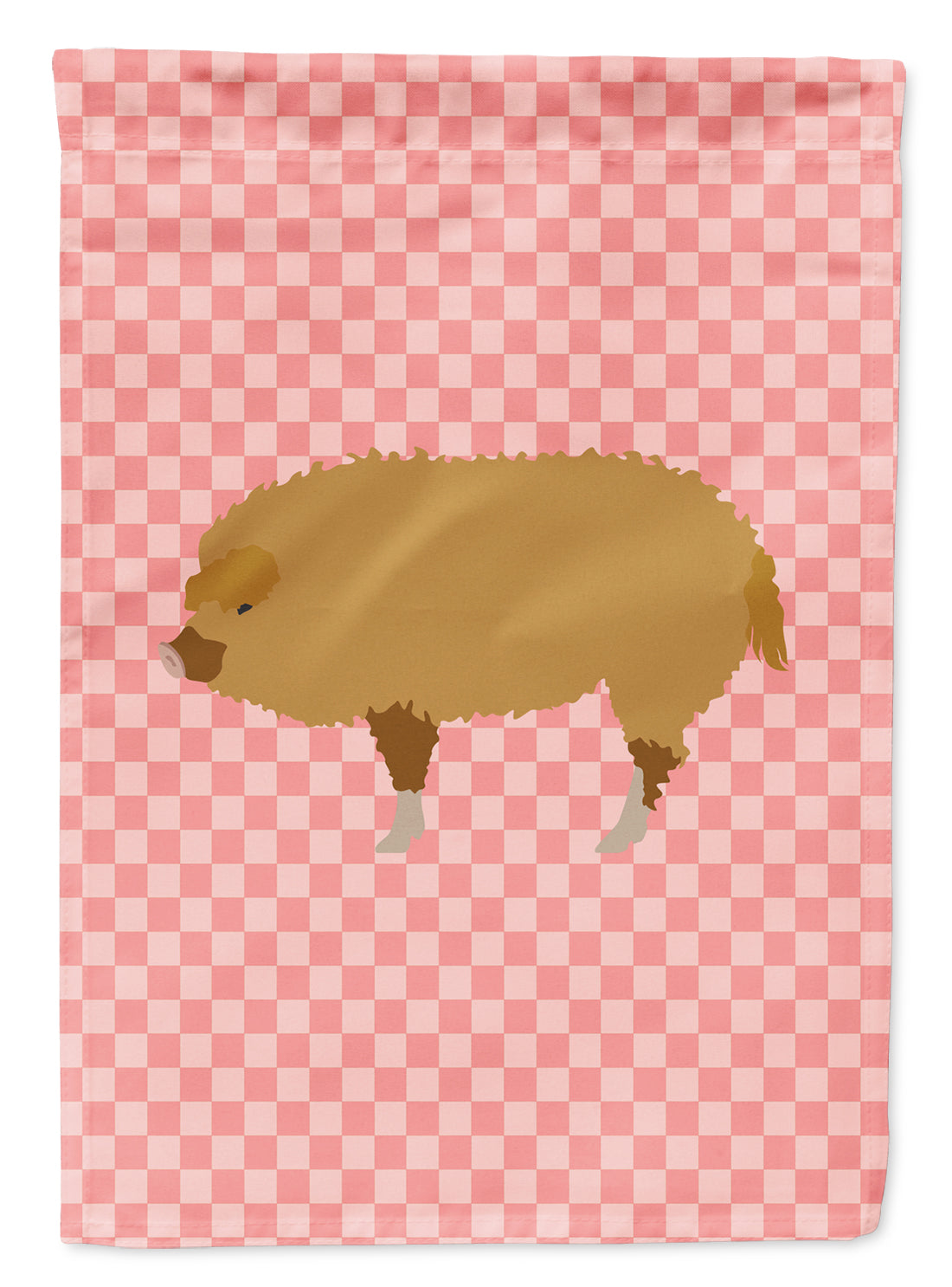 Hungarian Mangalica Pig Pink Check Garden Flag Mailbox Decorative Yard Banner Outside Patio Artwork for Flower Beds, Garden Size, Multicolor