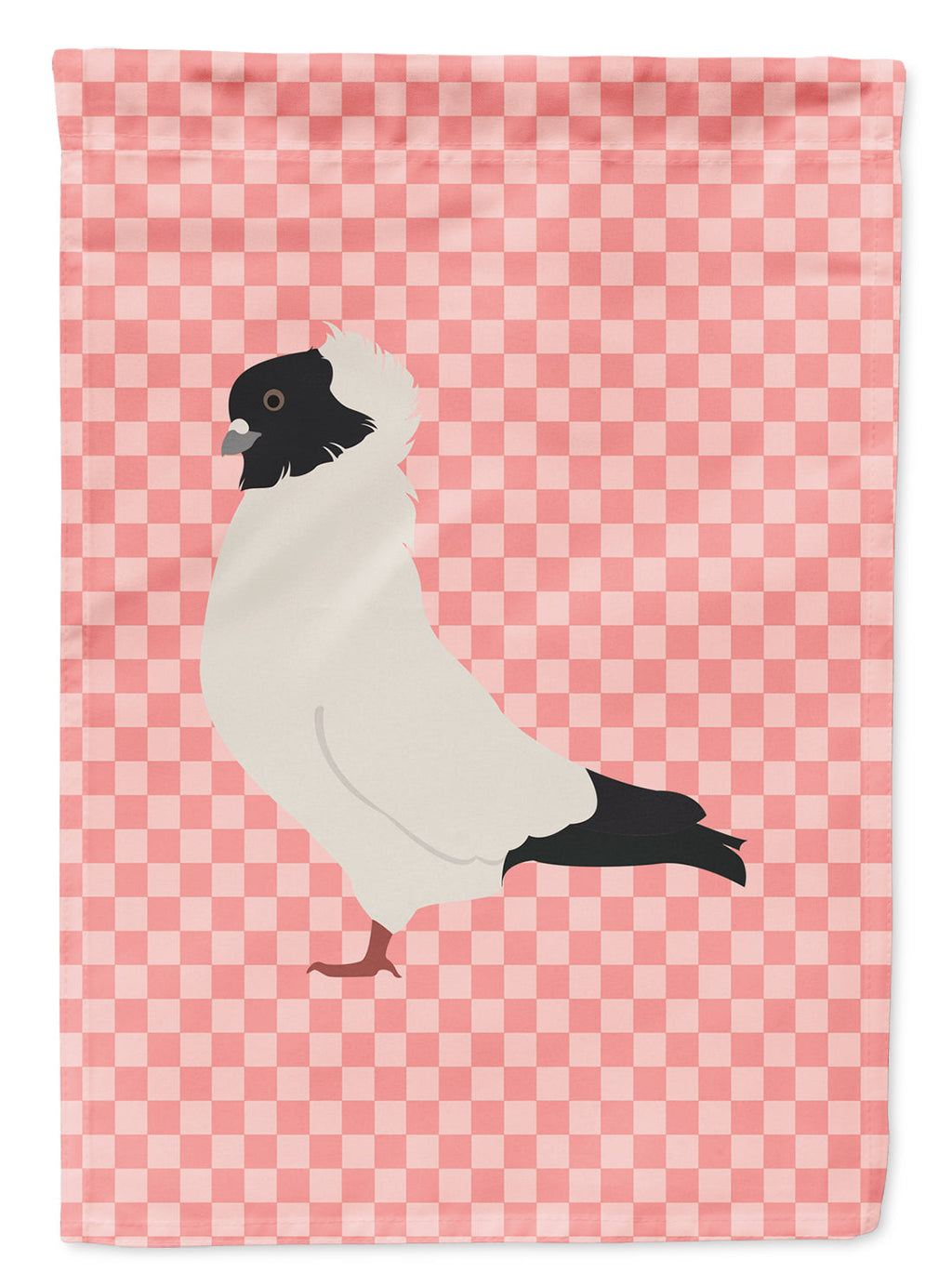 Nun Pigeon Pink Check Garden Flag Mailbox Decorative Yard Banner Outside Patio Artwork for Flower Beds, Garden Size, Multicolor