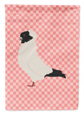 Nun Pigeon Pink Check Garden Flag Mailbox Decorative Yard Banner Outside Patio Artwork for Flower Beds, Garden Size, Multicolor