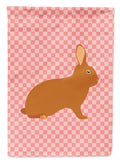 Rex Rabbit Pink Check Garden Flag Mailbox Decorative Yard Banner Outside Patio Artwork for Flower Beds, Garden Size, Multicolor