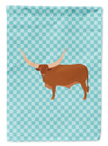 Ankole-Watusu Cow Blue Check Garden Flag Mailbox Decorative Yard Banner Outside Patio Artwork for Flower Beds, Garden Size, Multicolor