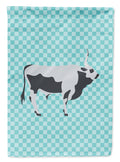 Hungarian Grey Steppe Cow Blue Check Garden Flag Mailbox Decorative Yard Banner Outside Patio Artwork for Flower Beds, Garden Size, Multicolor
