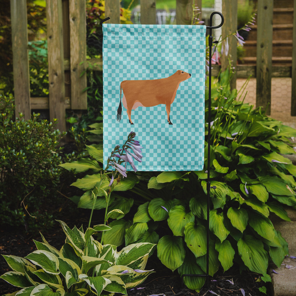Jersey Cow Blue Check Garden Flag Mailbox Decorative Yard Banner Outside Patio Artwork for Flower Beds, Garden Size, Multicolor