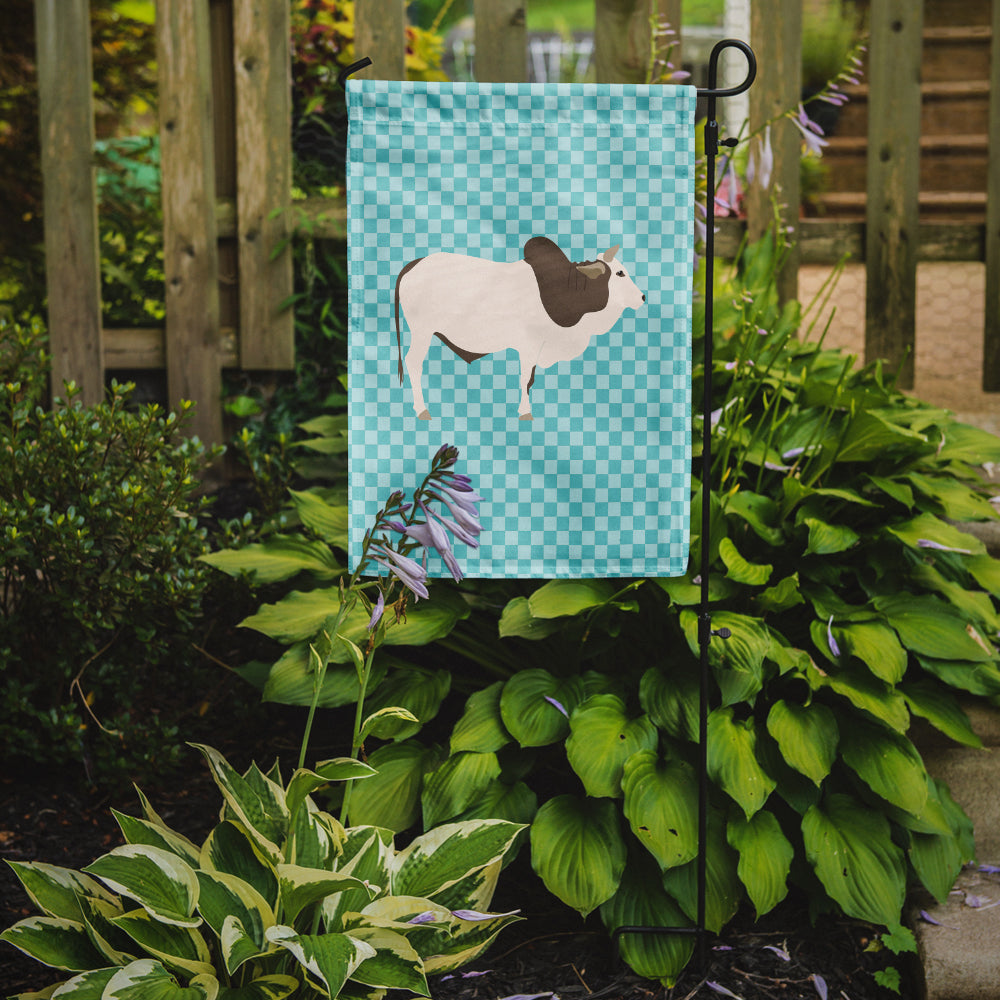 Malvi Cow Blue Check Garden Flag Mailbox Decorative Yard Banner Outside Patio Artwork for Flower Beds, Garden Size, Multicolor