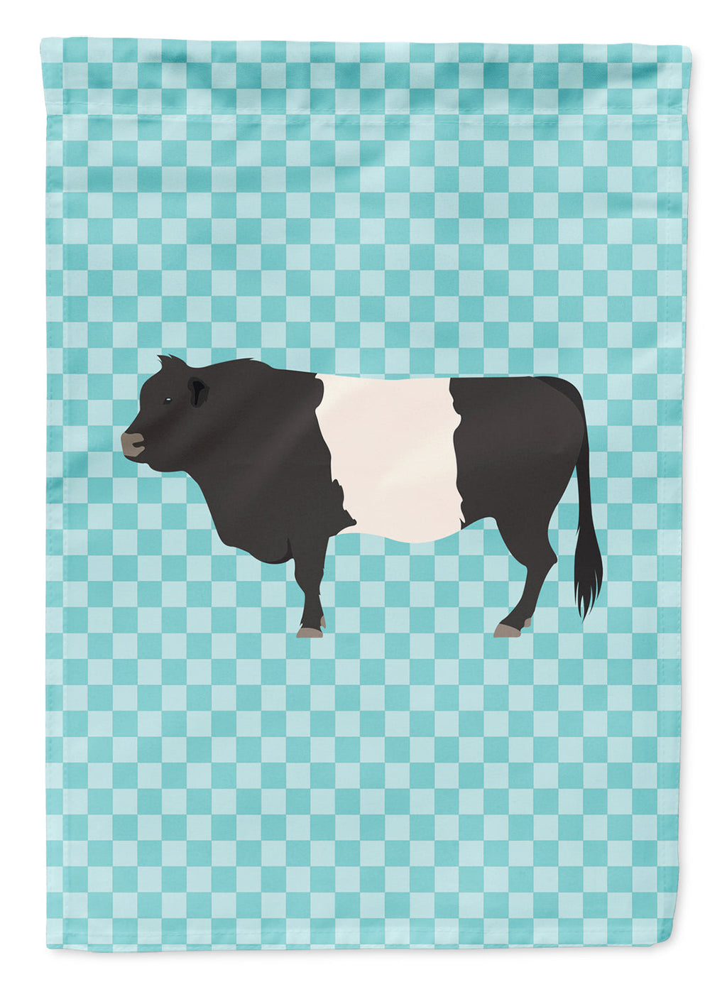 Belted Galloway Cow Blue Check Garden Flag Mailbox Decorative Yard Banner Outside Patio Artwork for Flower Beds, Garden Size, Multicolor