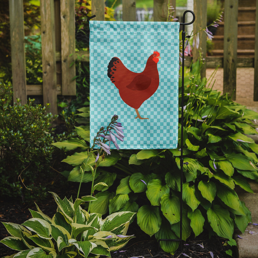 New Hampshire Red Chicken Blue Check Garden Flag Mailbox Decorative Yard Banner Outside Patio Artwork for Flower Beds, Garden Size, Multicolor