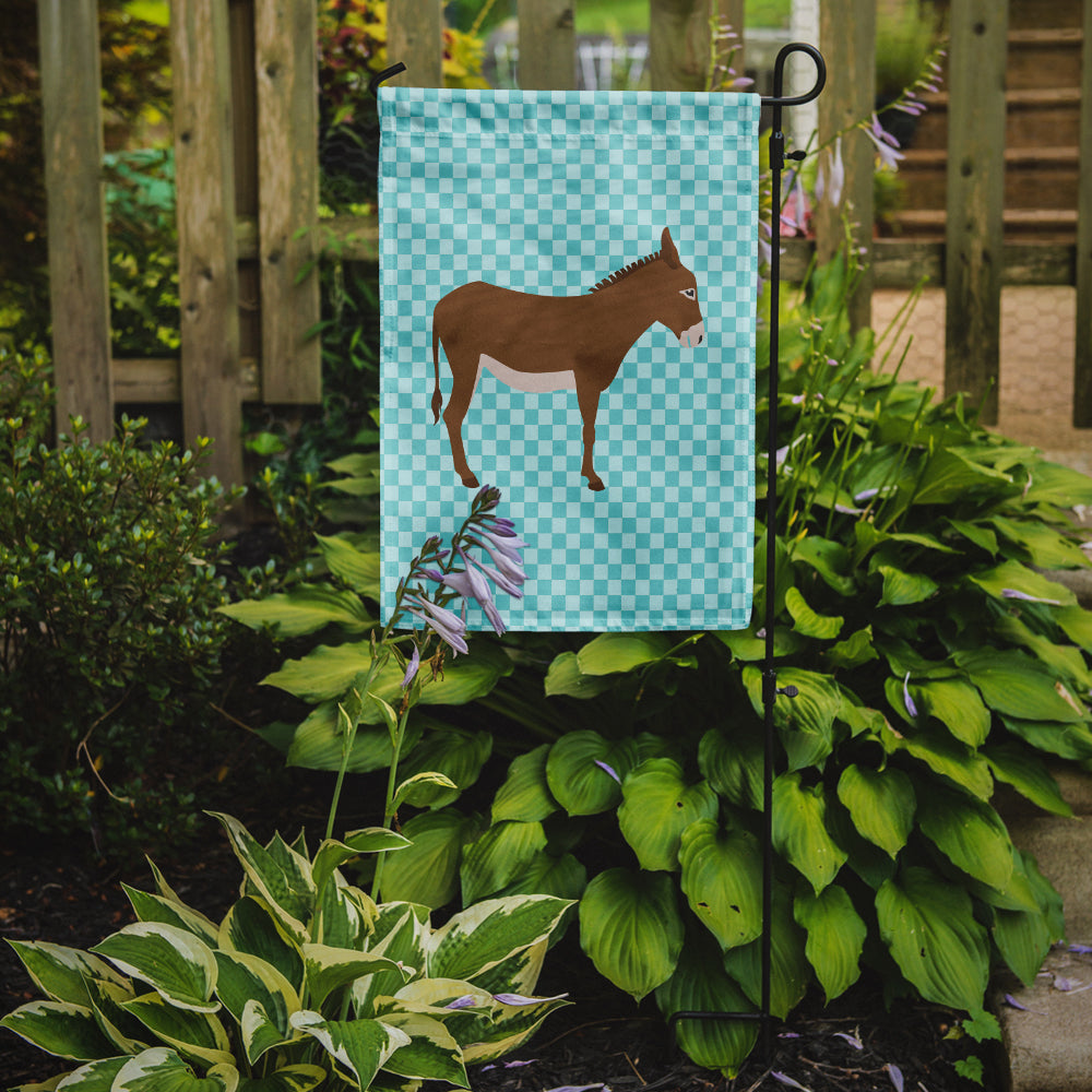 Cotentin Donkey Blue Check Garden Flag Mailbox Decorative Yard Banner Outside Patio Artwork for Flower Beds, Garden Size, Multicolor
