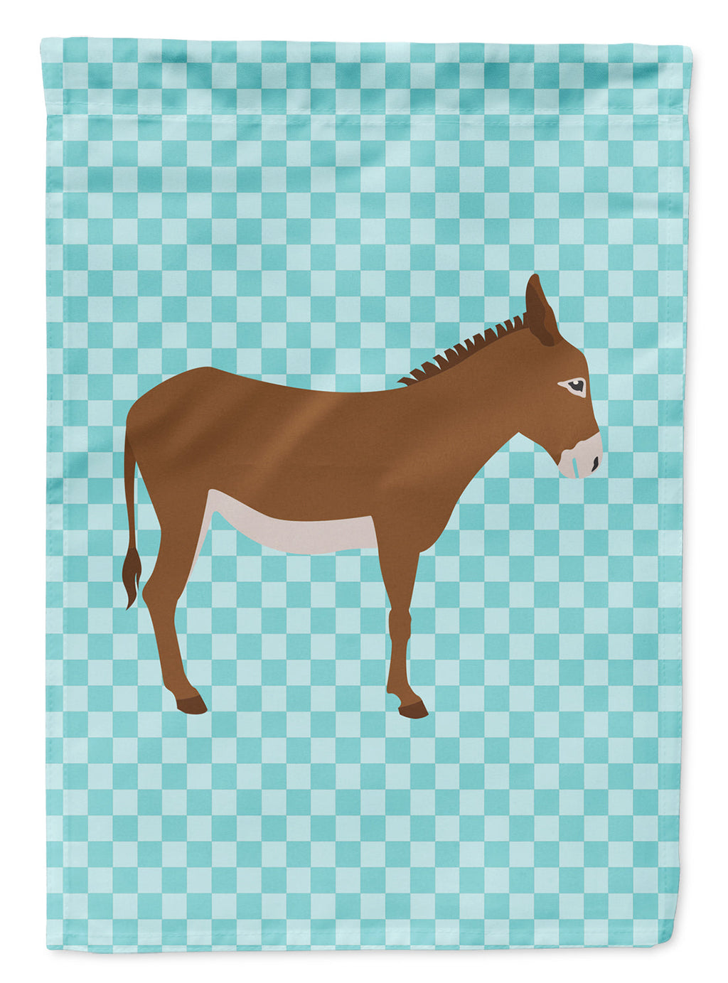 Cotentin Donkey Blue Check Garden Flag Mailbox Decorative Yard Banner Outside Patio Artwork for Flower Beds, Garden Size, Multicolor