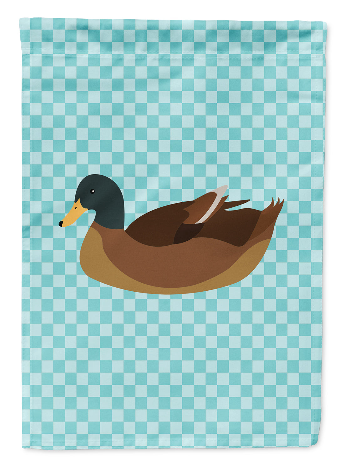 Khaki Campbell Duck Blue Check Garden Flag Mailbox Decorative Yard Banner Outside Patio Artwork for Flower Beds, Garden Size, Multicolor