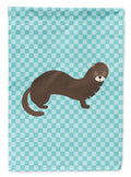 Russian or European Mink Blue Check Garden Flag Mailbox Decorative Yard Banner Outside Patio Artwork for Flower Beds, Garden Size, Multicolor