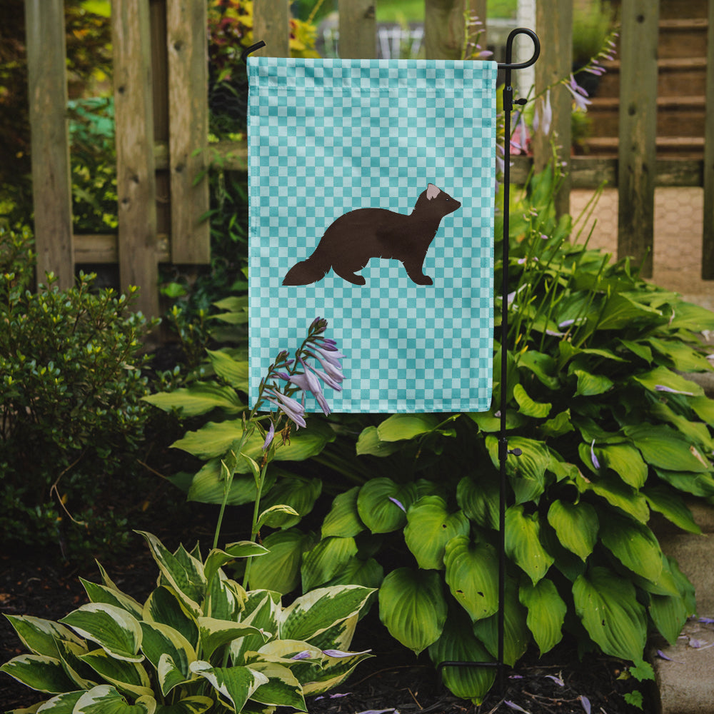Sable Marten Blue Check Garden Flag Mailbox Decorative Yard Banner Outside Patio Artwork for Flower Beds, Garden Size, Multicolor
