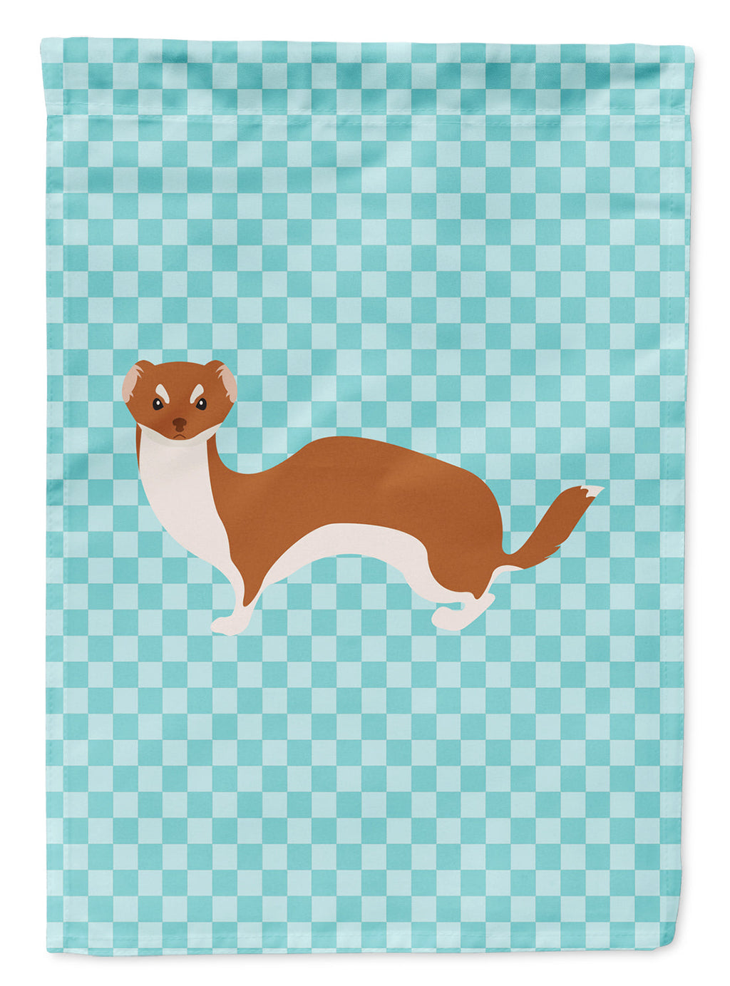 Weasel Blue Check Garden Flag Mailbox Decorative Yard Banner Outside Patio Artwork for Flower Beds, Garden Size, Multicolor