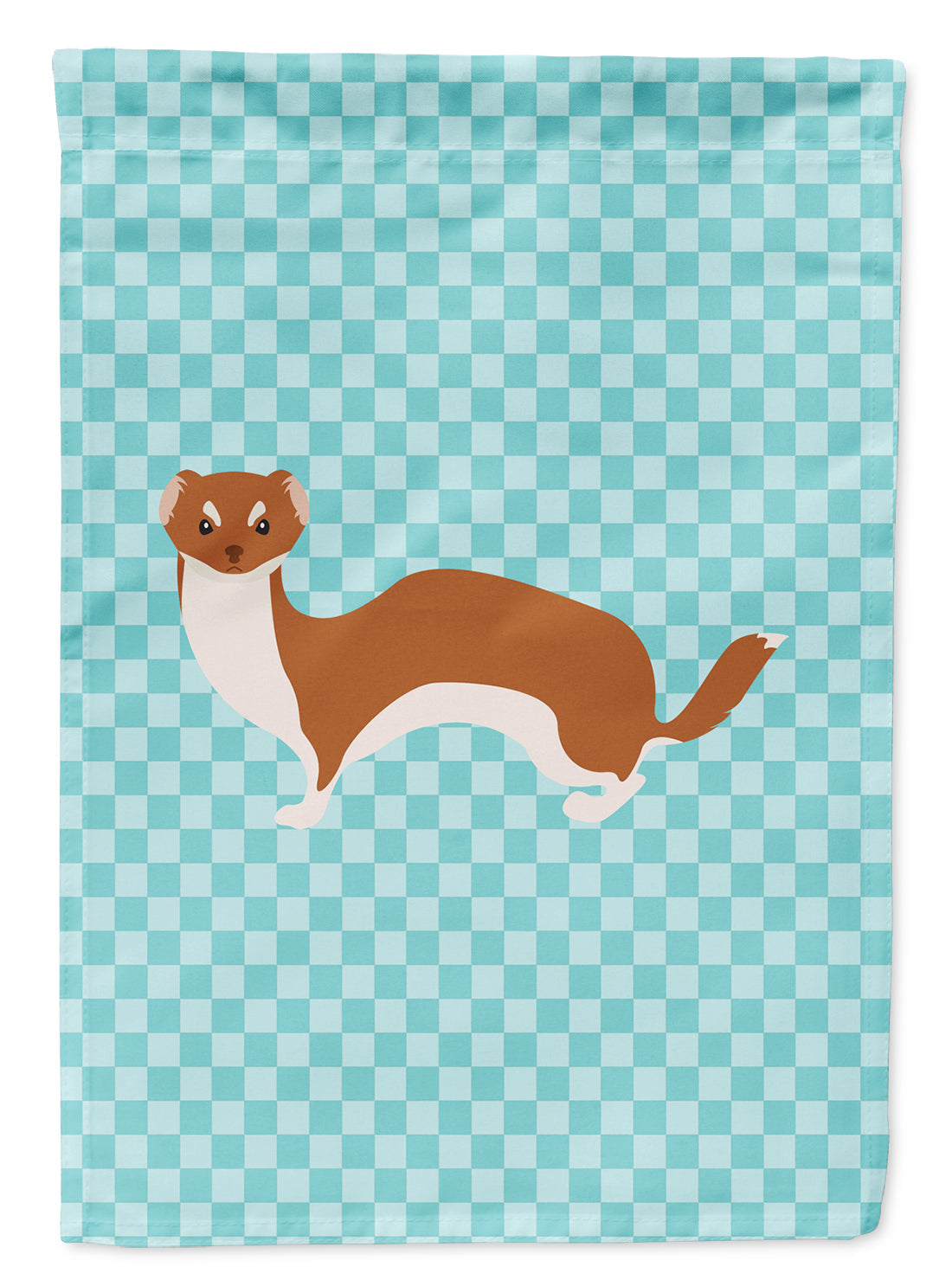 Weasel Blue Check Garden Flag Mailbox Decorative Yard Banner Outside Patio Artwork for Flower Beds, Garden Size, Multicolor