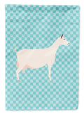 Saanen Goat Blue Check Garden Flag Mailbox Decorative Yard Banner Outside Patio Artwork for Flower Beds, Garden Size, Multicolor