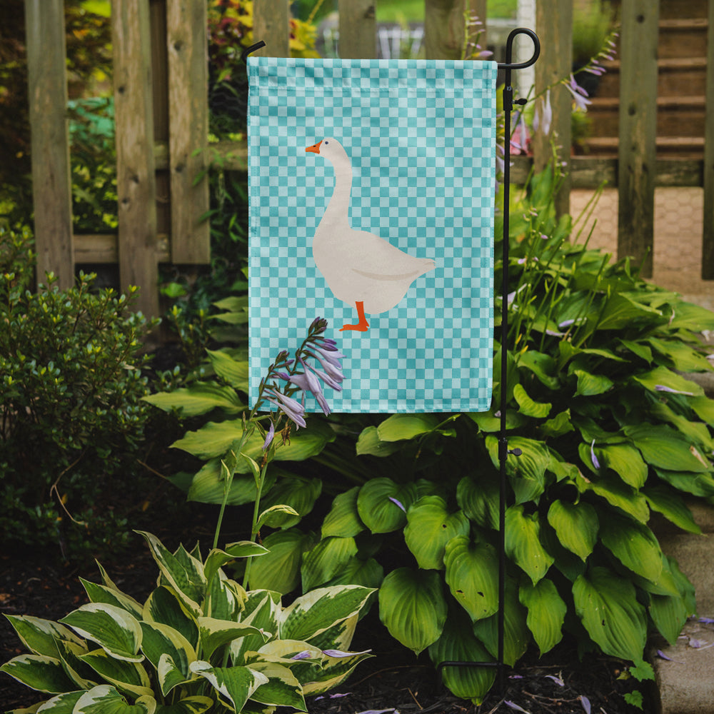 Embden Goose Blue Check Garden Flag Mailbox Decorative Yard Banner Outside Patio Artwork for Flower Beds, Garden Size, Multicolor