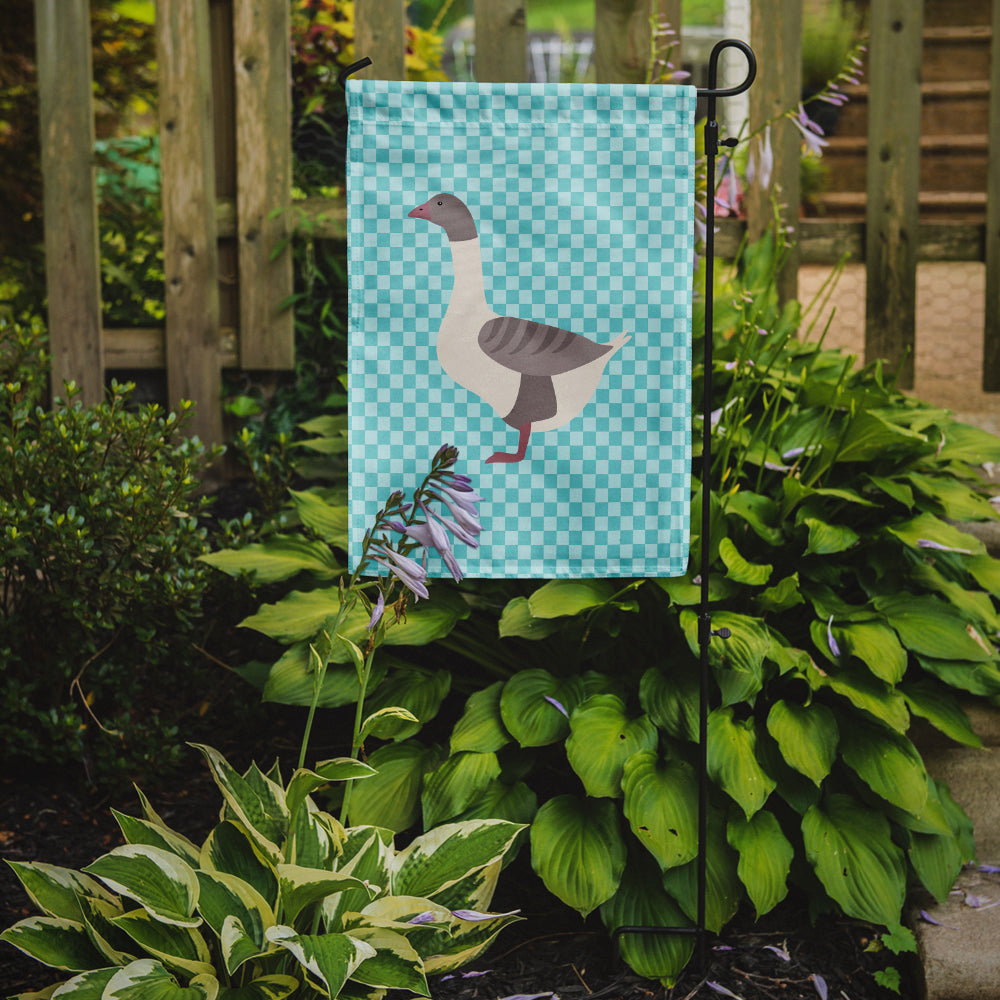 Buff Grey Back Goose Blue Check Garden Flag Mailbox Decorative Yard Banner Outside Patio Artwork for Flower Beds, Garden Size, Multicolor