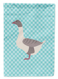 Buff Grey Back Goose Blue Check Garden Flag Mailbox Decorative Yard Banner Outside Patio Artwork for Flower Beds, Garden Size, Multicolor