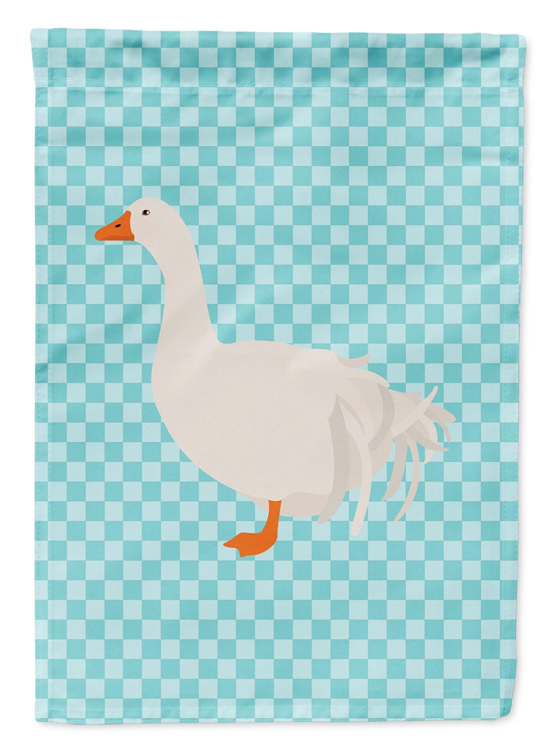 Sebastopol Goose Blue Check Garden Flag Mailbox Decorative Yard Banner Outside Patio Artwork for Flower Beds, Garden Size, Multicolor