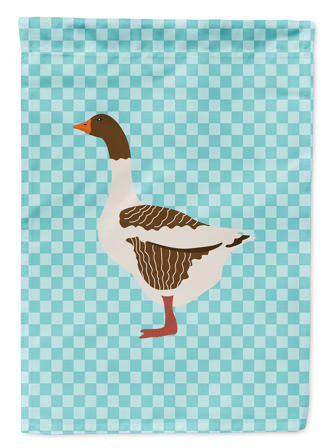 Pomeranian Rogener Goose Blue Check Garden Flag Mailbox Decorative Yard Banner Outside Patio Artwork for Flower Beds, Garden Size, Multicolor