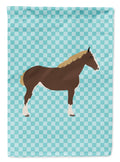 Percheron Horse Blue Check Garden Flag Mailbox Decorative Yard Banner Outside Patio Artwork for Flower Beds, Garden Size, Multicolor