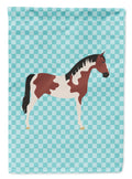 Pinto Horse Blue Check Garden Flag Mailbox Decorative Yard Banner Outside Patio Artwork for Flower Beds, Garden Size, Multicolor
