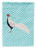 Silver Pheasant Blue Check Garden Flag Mailbox Decorative Yard Banner Outside Patio Artwork for Flower Beds, Garden Size, Multicolor
