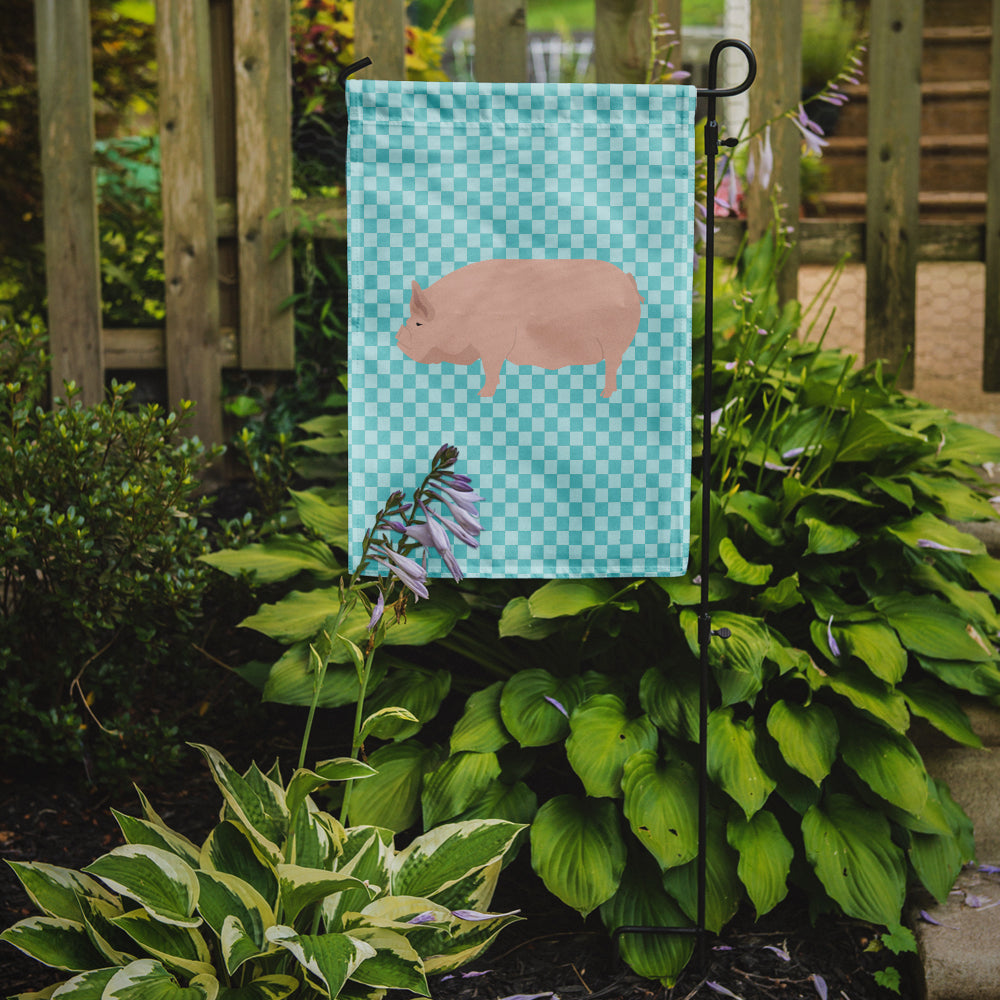 Welsh Pig Blue Check Garden Flag Mailbox Decorative Yard Banner Outside Patio Artwork for Flower Beds, Garden Size, Multicolor