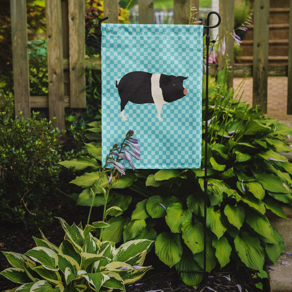 Hampshire Pig Blue Check Garden Flag Mailbox Decorative Yard Banner Outside Patio Artwork for Flower Beds, Garden Size, Multicolor