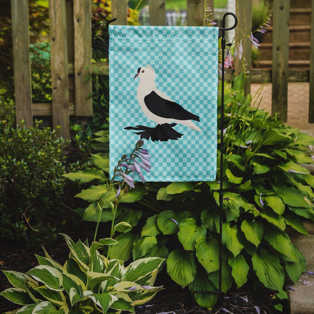 Saxon Fairy Swallow Pigeon Blue Check Garden Flag Mailbox Decorative Yard Banner Outside Patio Artwork for Flower Beds, Garden Size, Multicolor