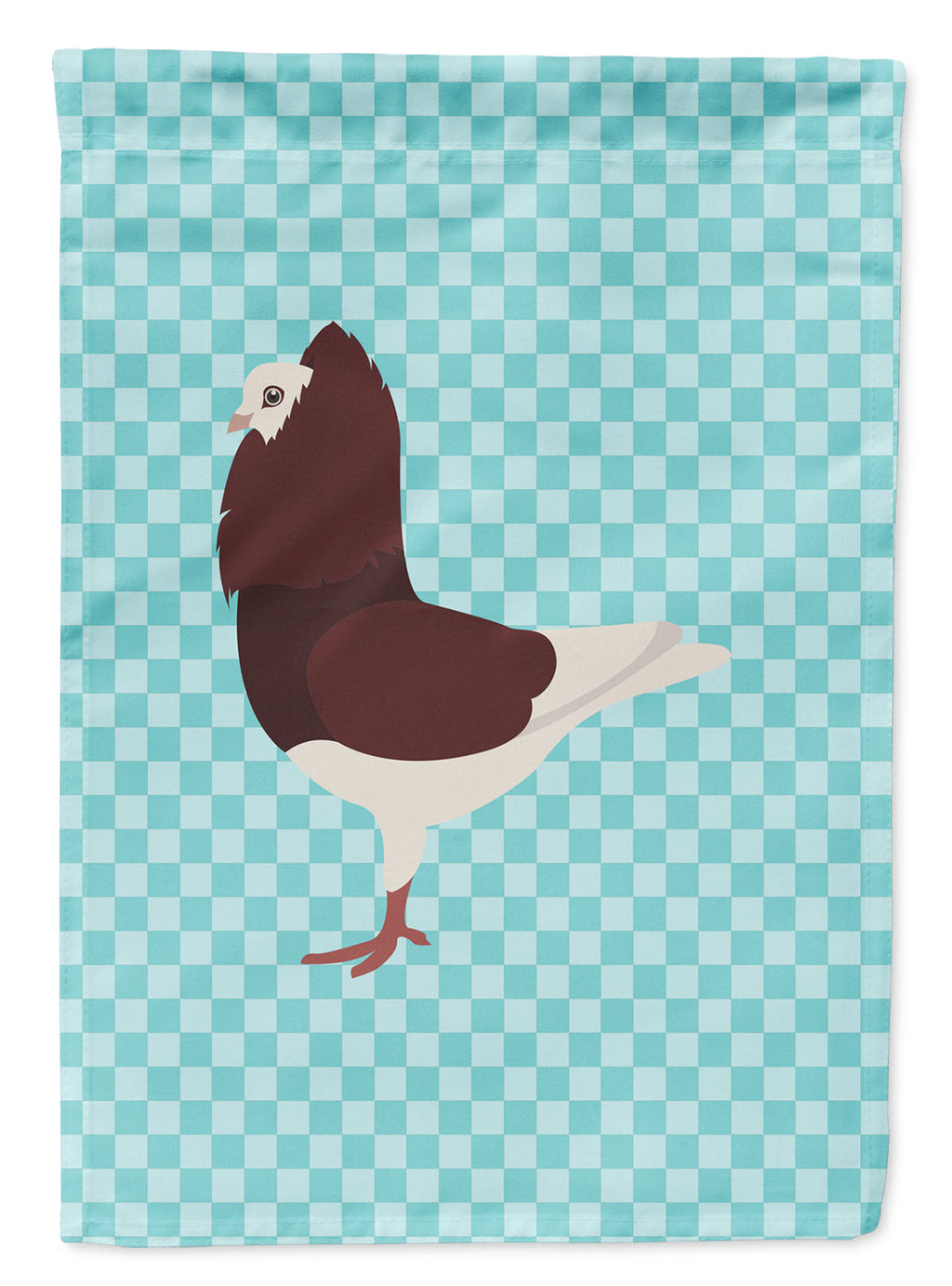 Capuchin Red Pigeon Blue Check Garden Flag Mailbox Decorative Yard Banner Outside Patio Artwork for Flower Beds, Garden Size, Multicolor