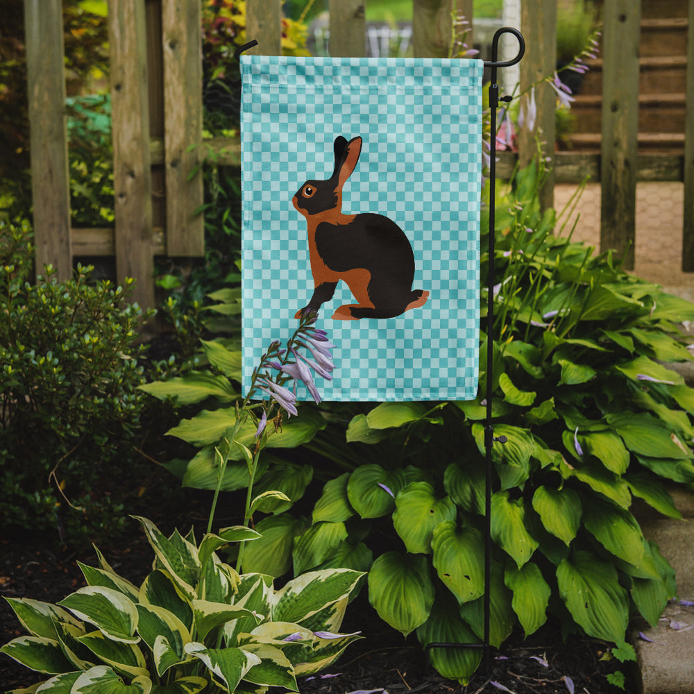 Tan Rabbit Blue Check Garden Flag Mailbox Decorative Yard Banner Outside Patio Artwork for Flower Beds, Garden Size, Multicolor
