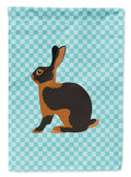 Tan Rabbit Blue Check Garden Flag Mailbox Decorative Yard Banner Outside Patio Artwork for Flower Beds, Garden Size, Multicolor