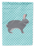 Giant Chinchilla Rabbit Blue Check Garden Flag Mailbox Decorative Yard Banner Outside Patio Artwork for Flower Beds, Garden Size, Multicolor