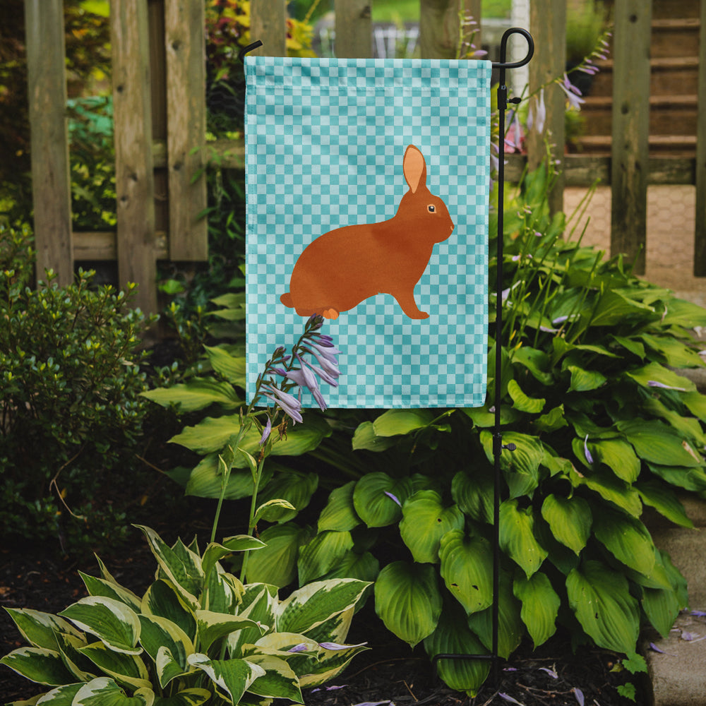 Rex Rabbit Blue Check Garden Flag Mailbox Decorative Yard Banner Outside Patio Artwork for Flower Beds, Garden Size, Multicolor