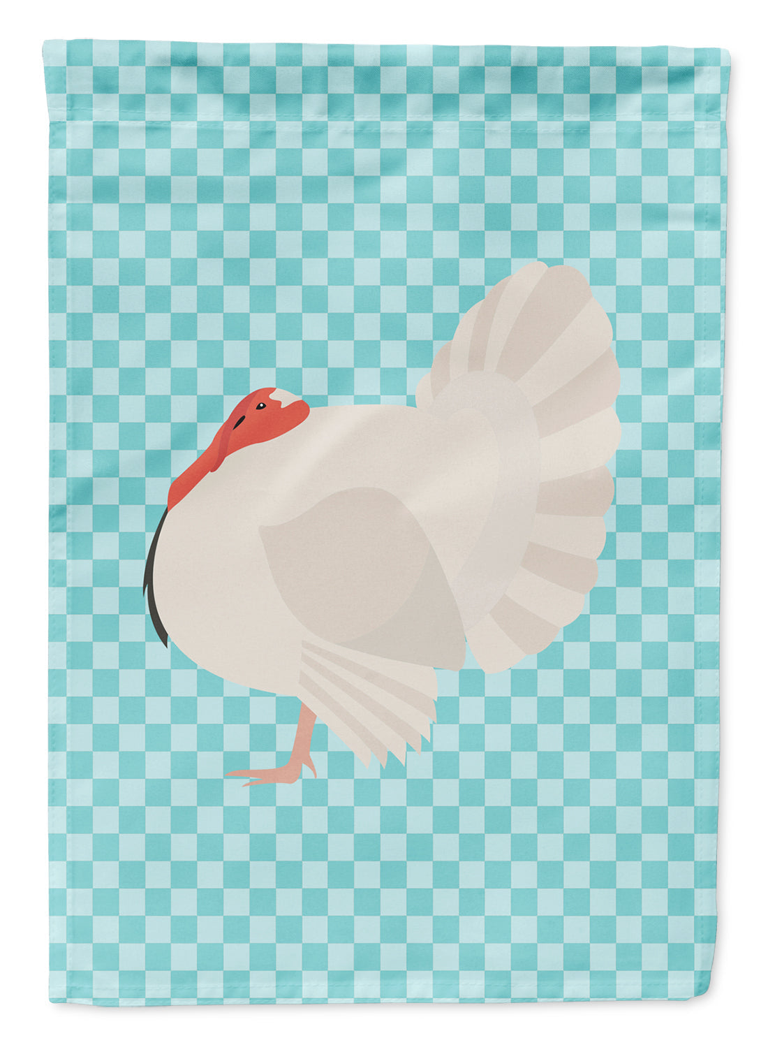 White Holland Turkey Blue Check Garden Flag Mailbox Decorative Yard Banner Outside Patio Artwork for Flower Beds, Garden Size, Multicolor