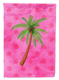 Palm Tree Pink Polkadot Garden Flag Mailbox Decorative Yard Banner Outside Patio Artwork for Flower Beds, Garden Size, Multicolor