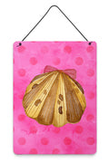 Sea Shell Pink Polkadot Wall or Door Hanging Prints Aluminum Metal Sign Kitchen Wall Bar Bathroom Plaque Home Decor Front Door Plaque, 12x16, Multicolor
