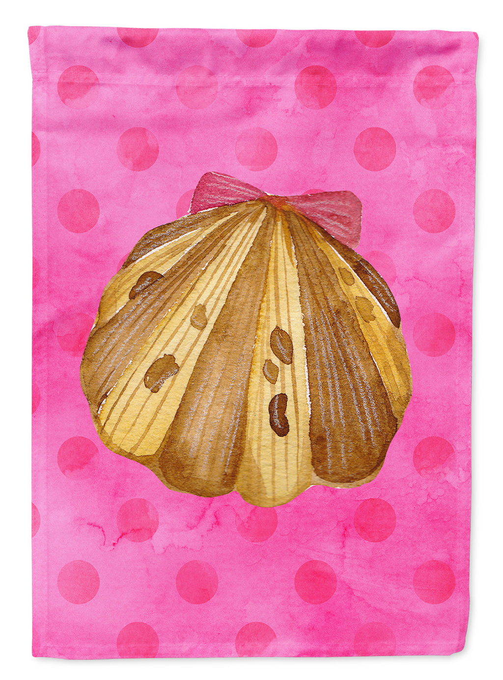 Sea Shell Pink Polkadot Garden Flag Mailbox Decorative Yard Banner Outside Patio Artwork for Flower Beds, Garden Size, Multicolor
