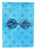 Sunglasses Blue Polkadot Garden Flag Mailbox Decorative Yard Banner Outside Patio Artwork for Flower Beds, Garden Size, Multicolor