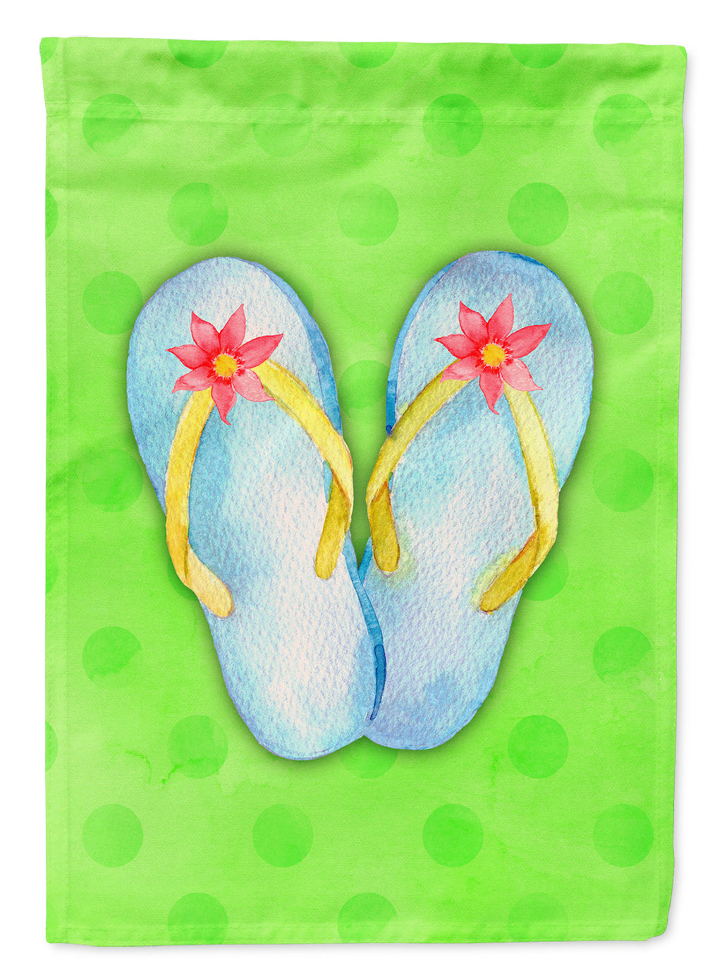 Flip Flops Green Polkadot Garden Flag Mailbox Decorative Yard Banner Outside Patio Artwork for Flower Beds, Garden Size, Multicolor