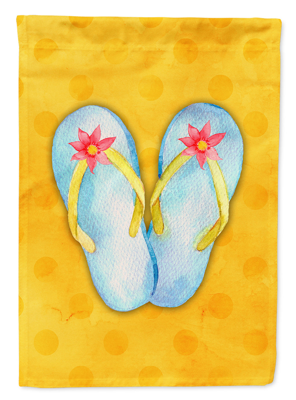 Flip Flops Yellow Polkadot Garden Flag Mailbox Decorative Yard Banner Outside Patio Artwork for Flower Beds, Garden Size, Multicolor